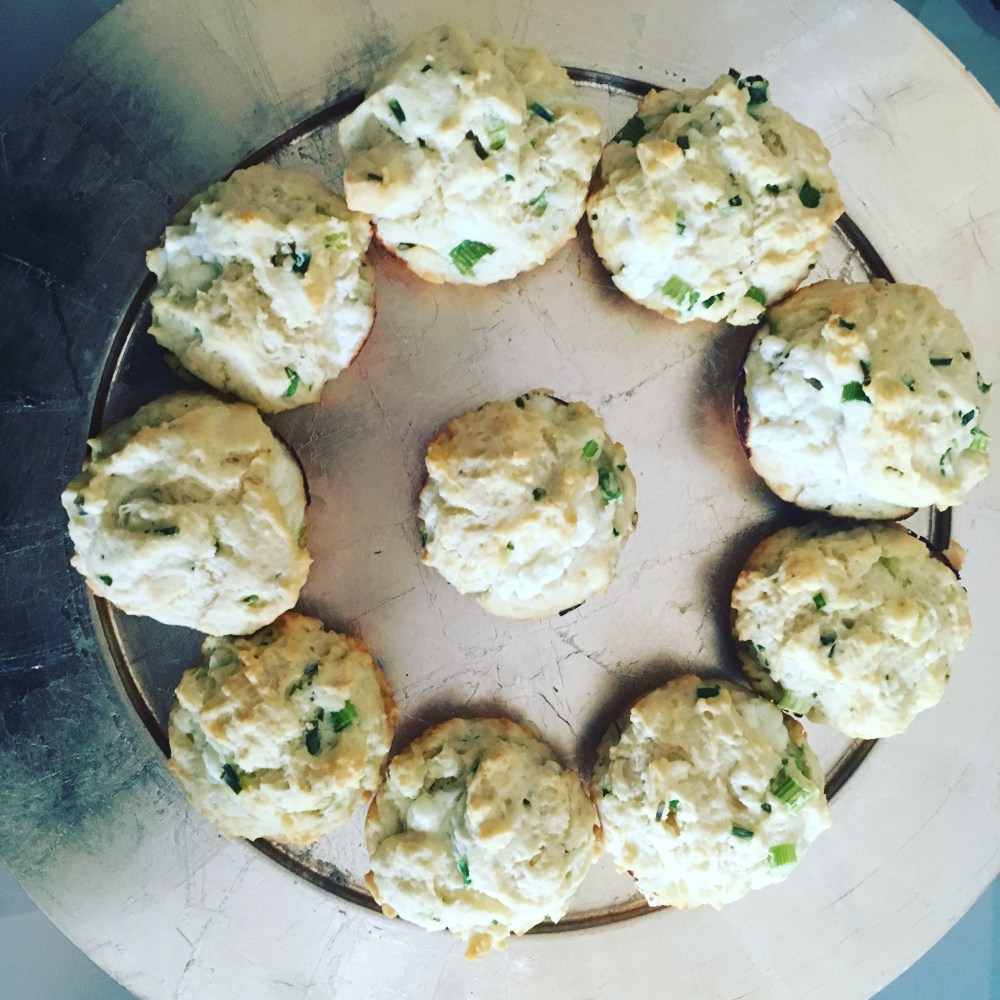 Herbed goats cheese muffins