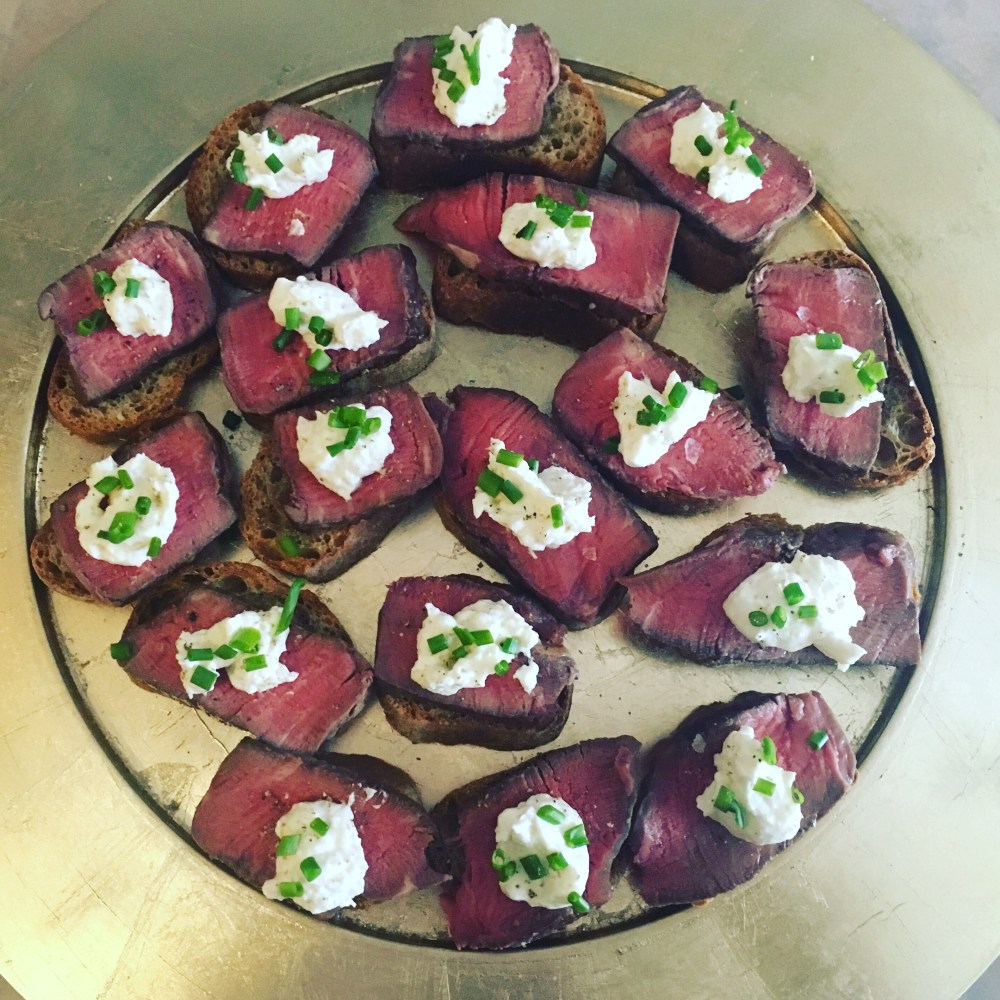 Beef crostini